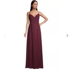 Levkoff bridesmaid dress wine color!